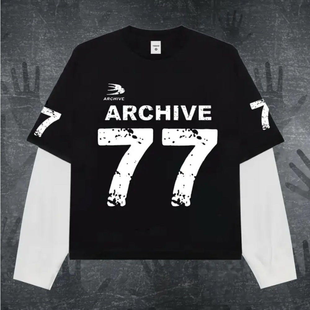 Archive Black and White Long Sleeve Shirt